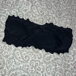 Hollister Black Ruffled Bikini Top